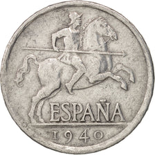 Spain, 5 Centimos, 1940, VF(30-35), Aluminum, KM:765