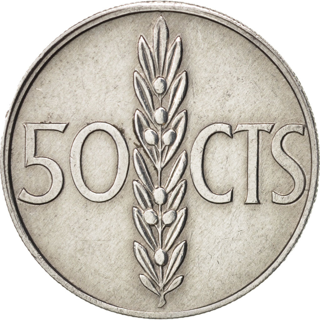 Spagna, Francisco Franco, caudillo, 50 Centimos, 1966, BB+, Alluminio, KM:795