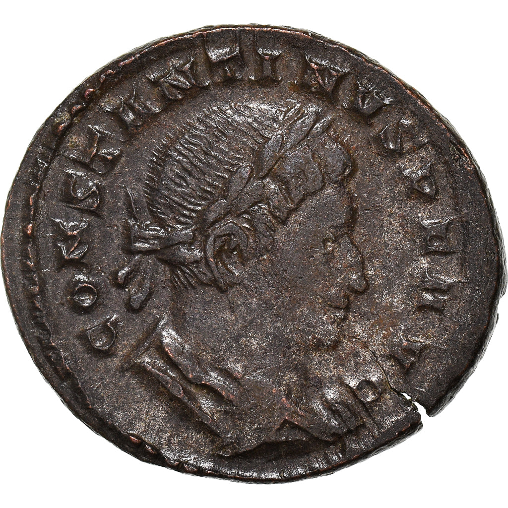 Coin, Constantine I, Follis, AD 310-313, Trier, AU(55-58), Copper, RIC:42