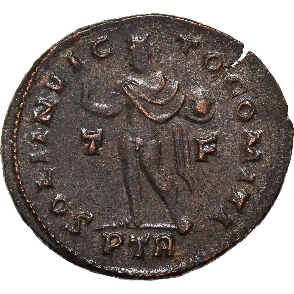 Coin, Constantine I, Follis, AD 310-313, Trier, AU(55-58), Copper, RIC:42