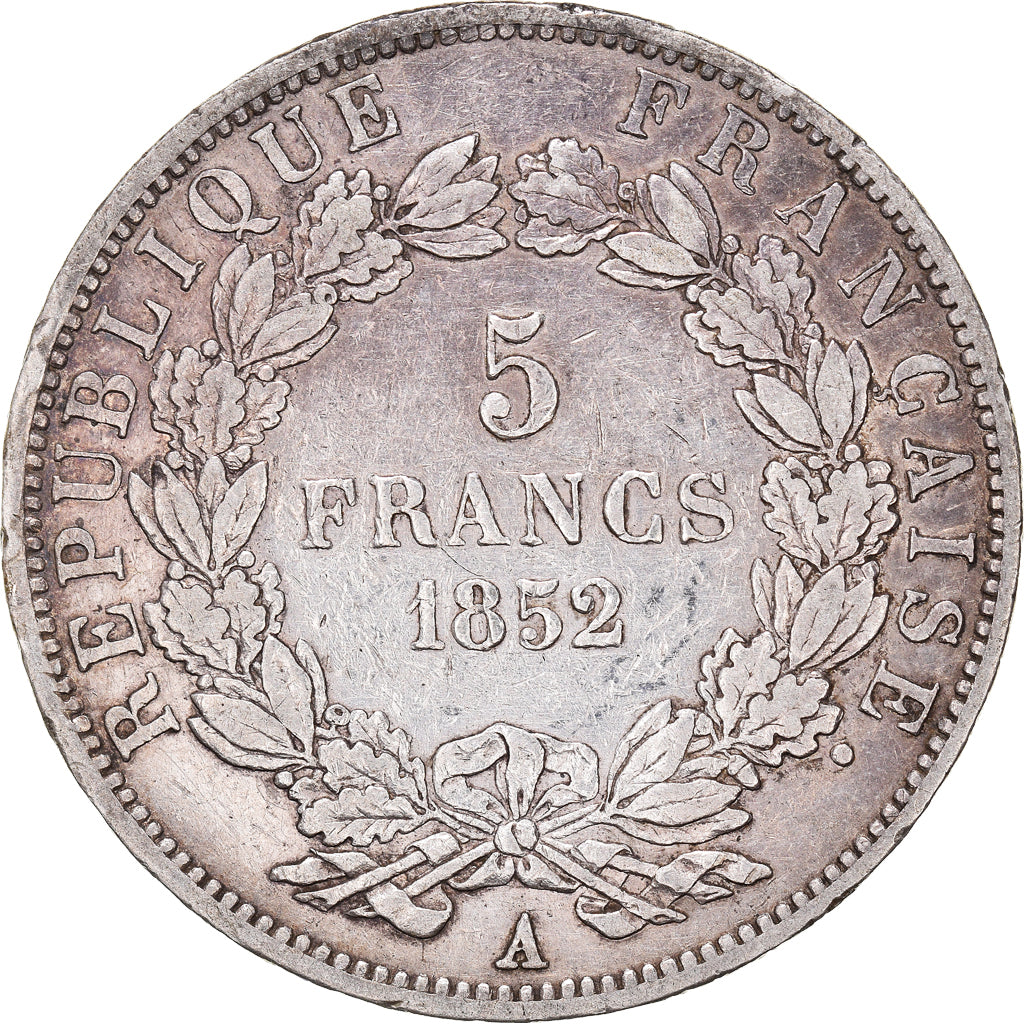 Monnaie, France, Napoléon III, 5 Francs, 1852, Paris, TB+, Argent, Gadoury:726