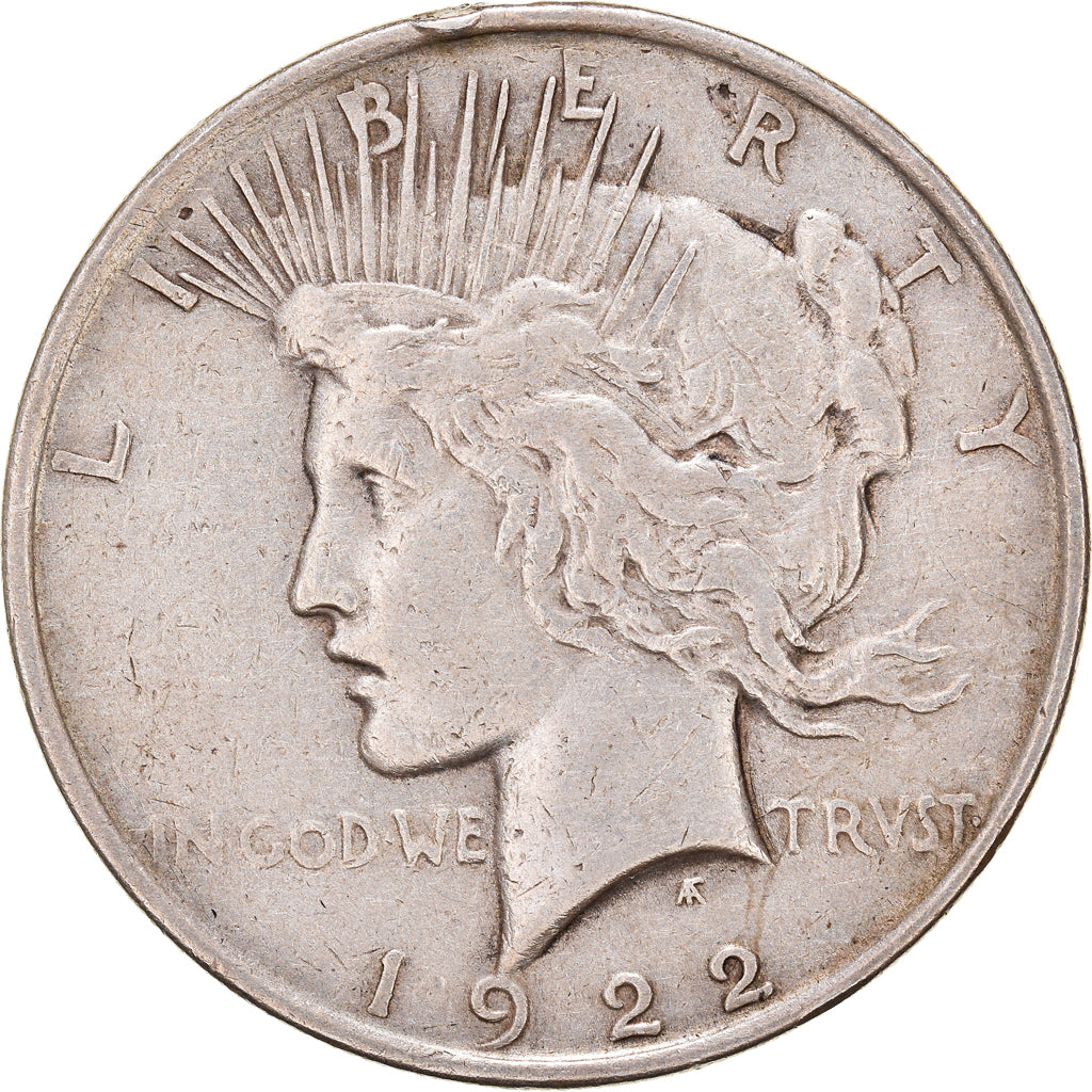 Coin, United States, Peace Dollar, Dollar, 1922, U.S. Mint, Philadelphia