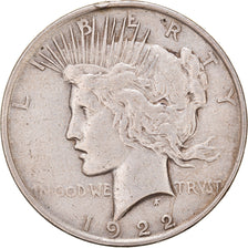 Coin, United States, Peace Dollar, Dollar, 1922, U.S. Mint, Philadelphia