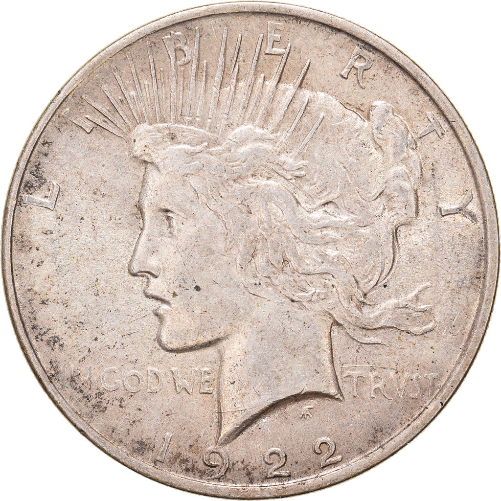 Coin, United States, Peace Dollar, Dollar, 1922, U.S. Mint, Philadelphia