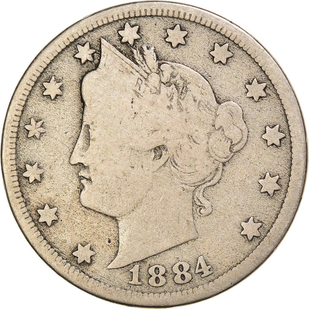 Münze, Vereinigte Staaten, Liberty Nickel, 5 Cents, 1884, U.S. Mint