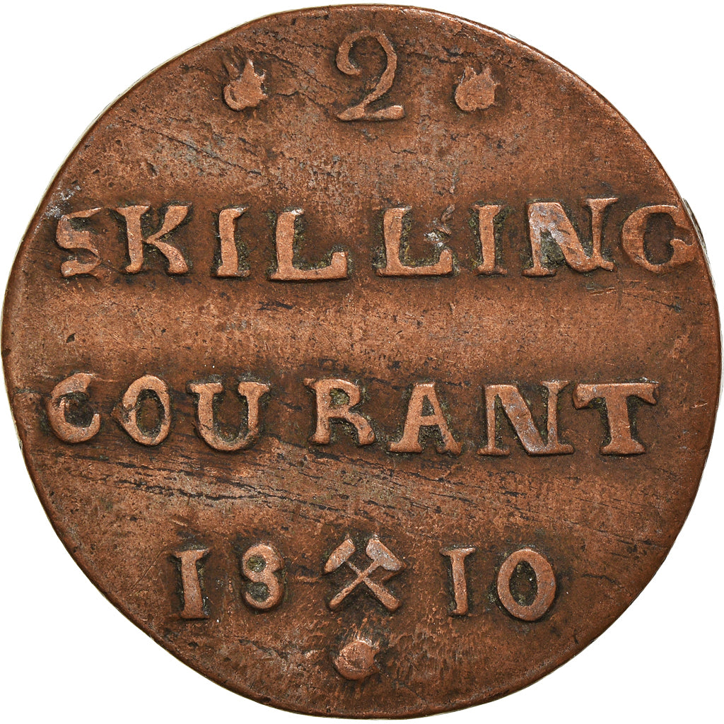 Coin, Norway, Frederik VI, 2 Skilling, 1810, VF(30-35), Copper, KM:280.1