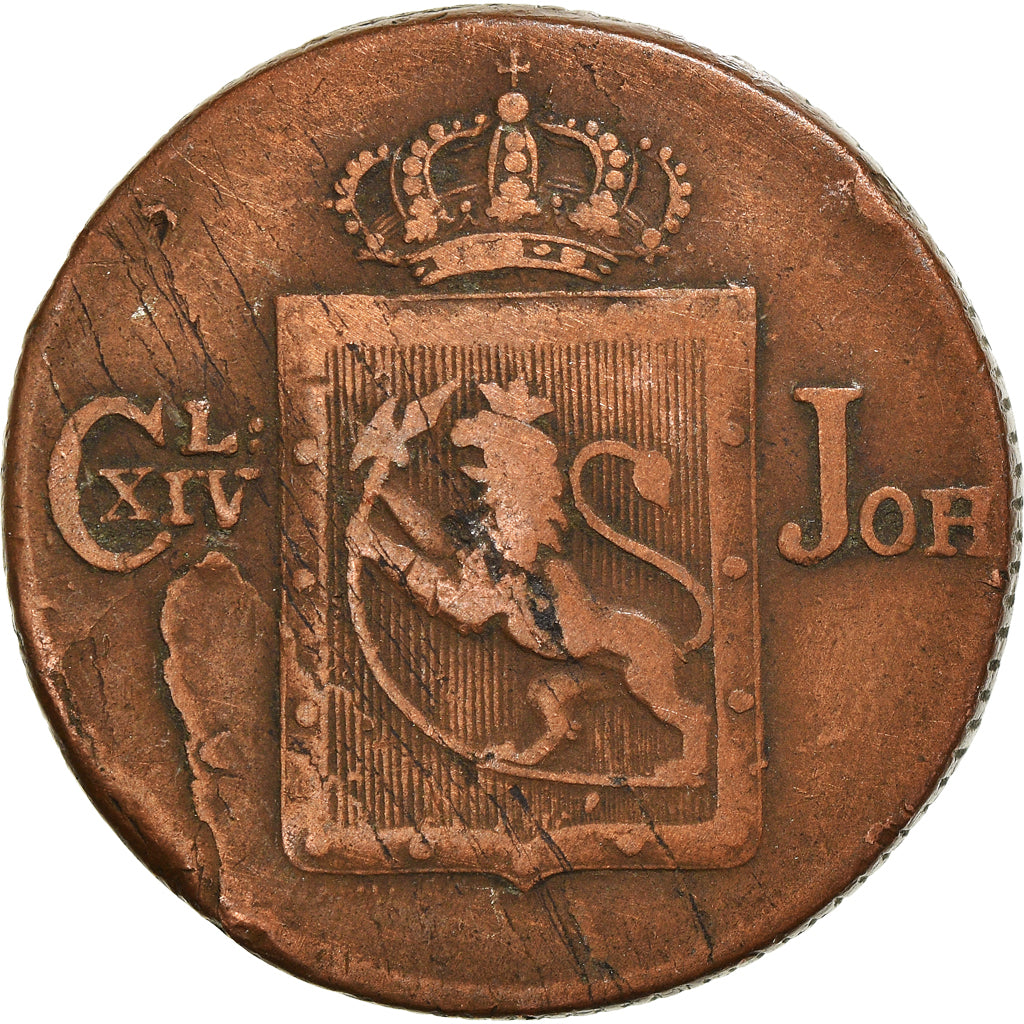 Moneda, Noruega, Carl XIV, Skilling, 1820, BC+, Cobre, KM:286