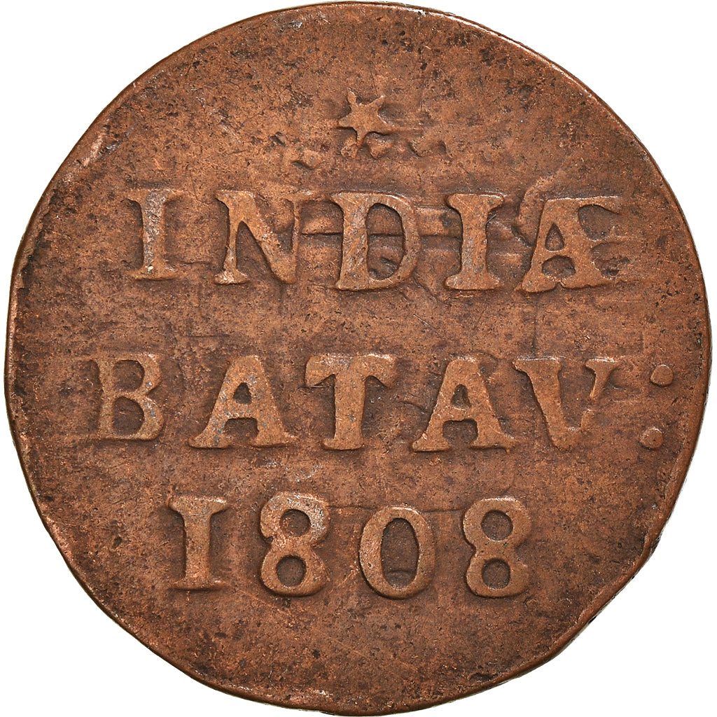 Coin, NETHERLANDS EAST INDIES, Duit, 1808, Dordrecht, VF(30-35), Copper, KM:76