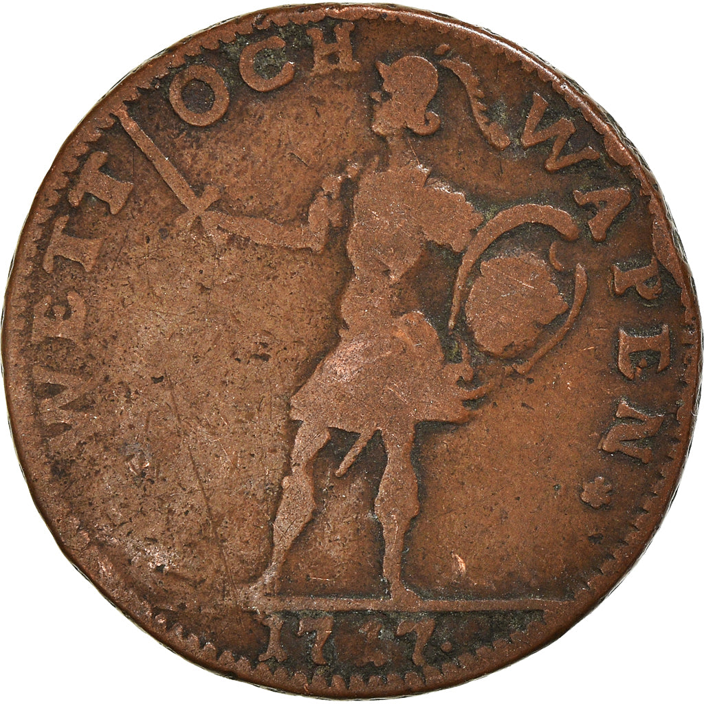 Moneda, Suecia, Carl XII, Daler, 1717, BC+, Cobre, KM:355