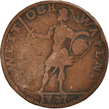 Moneda, Suecia, Carl XII, Daler, 1717, BC+, Cobre, KM:355