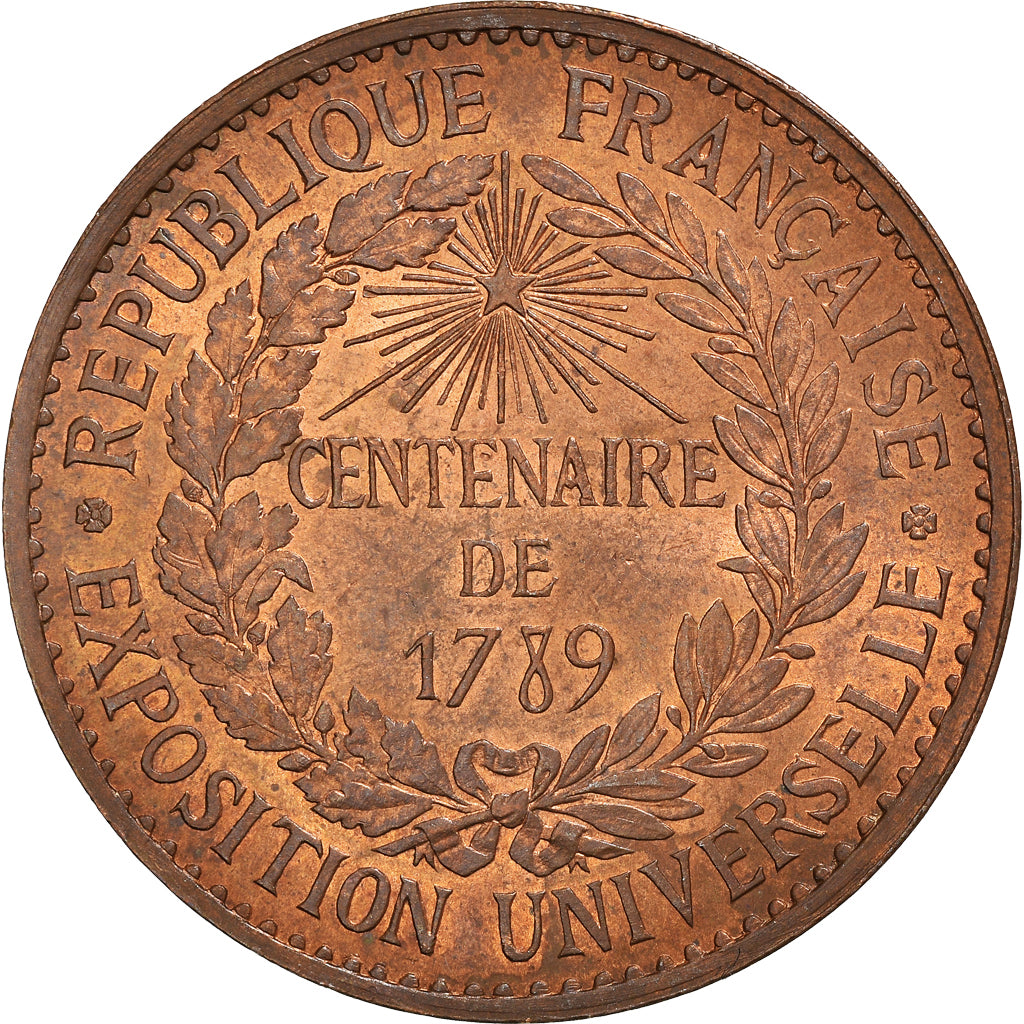 Frankrijk, Medaille, Centenaire de 1789, Worlwide Exhibition, 1889, UNC-