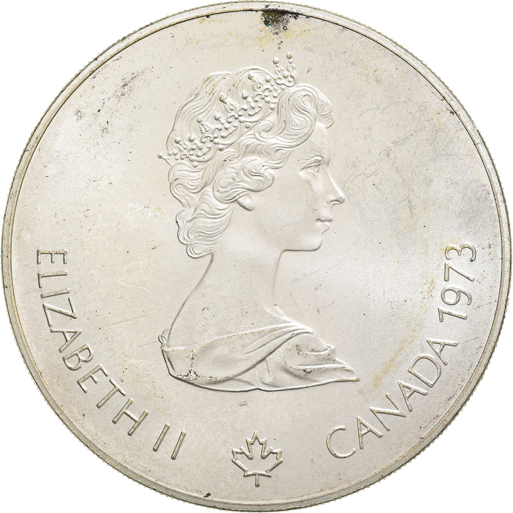 Coin, Canada, Elizabeth II, Kingston and Sailboats, 5 Dollars, 1973, AU(55-58)
