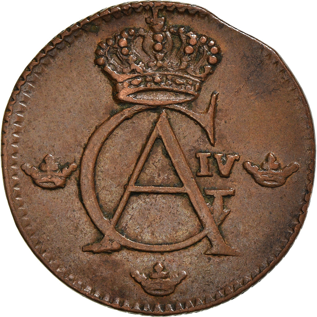 Münze, Schweden, Gustaf IV Adolf, 1/12 Skilling, 1802, VZ, Kupfer, KM:563