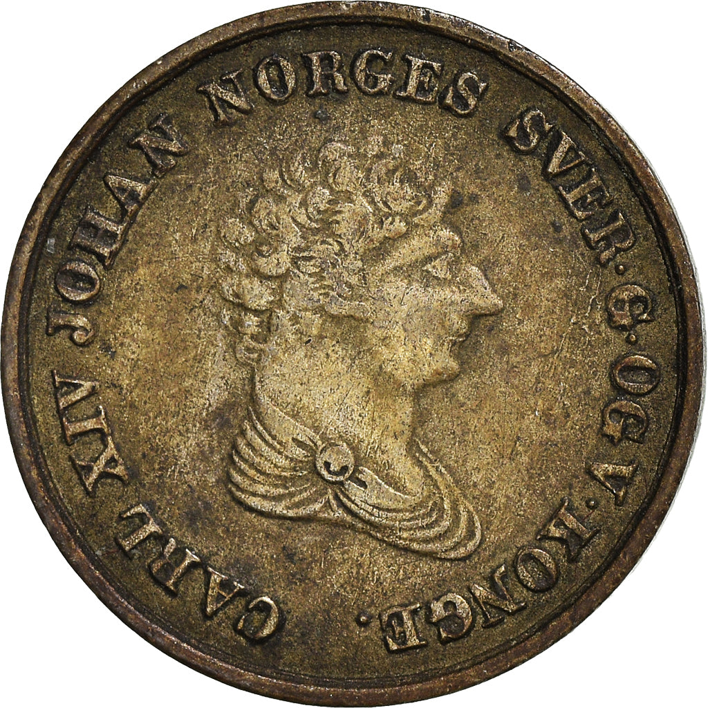 Coin, Norway, Carl XIV, 4 Skilling, 1842, EF(40-45), Silver, KM:311