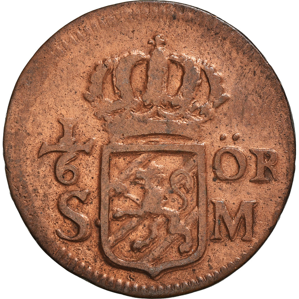 Coin, Sweden, Carl XII, 1/6 Ore, S.M., 1715, VF(30-35), Copper, KM:334