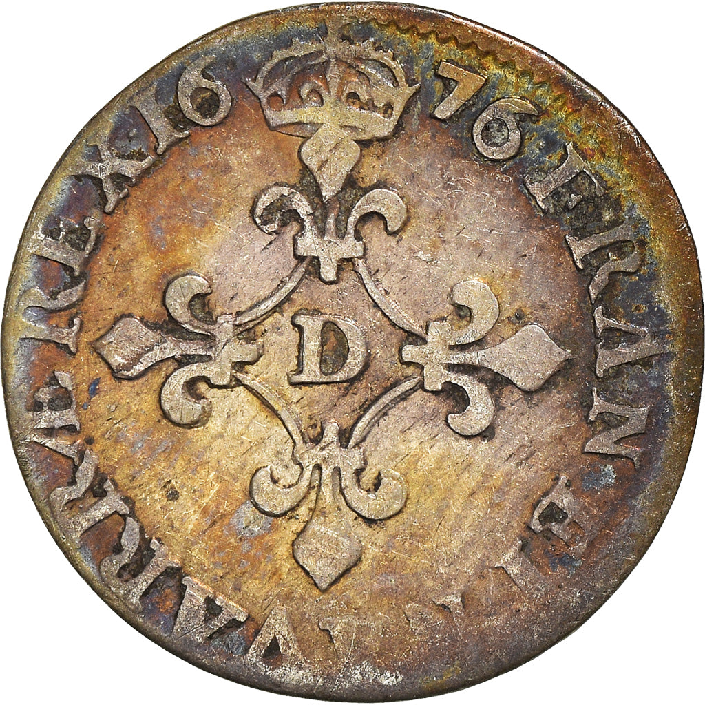 Munten, Frankrijk, Louis XIV, 4 Sols des Traitants, 1676, Vimy, FR+, Zilver
