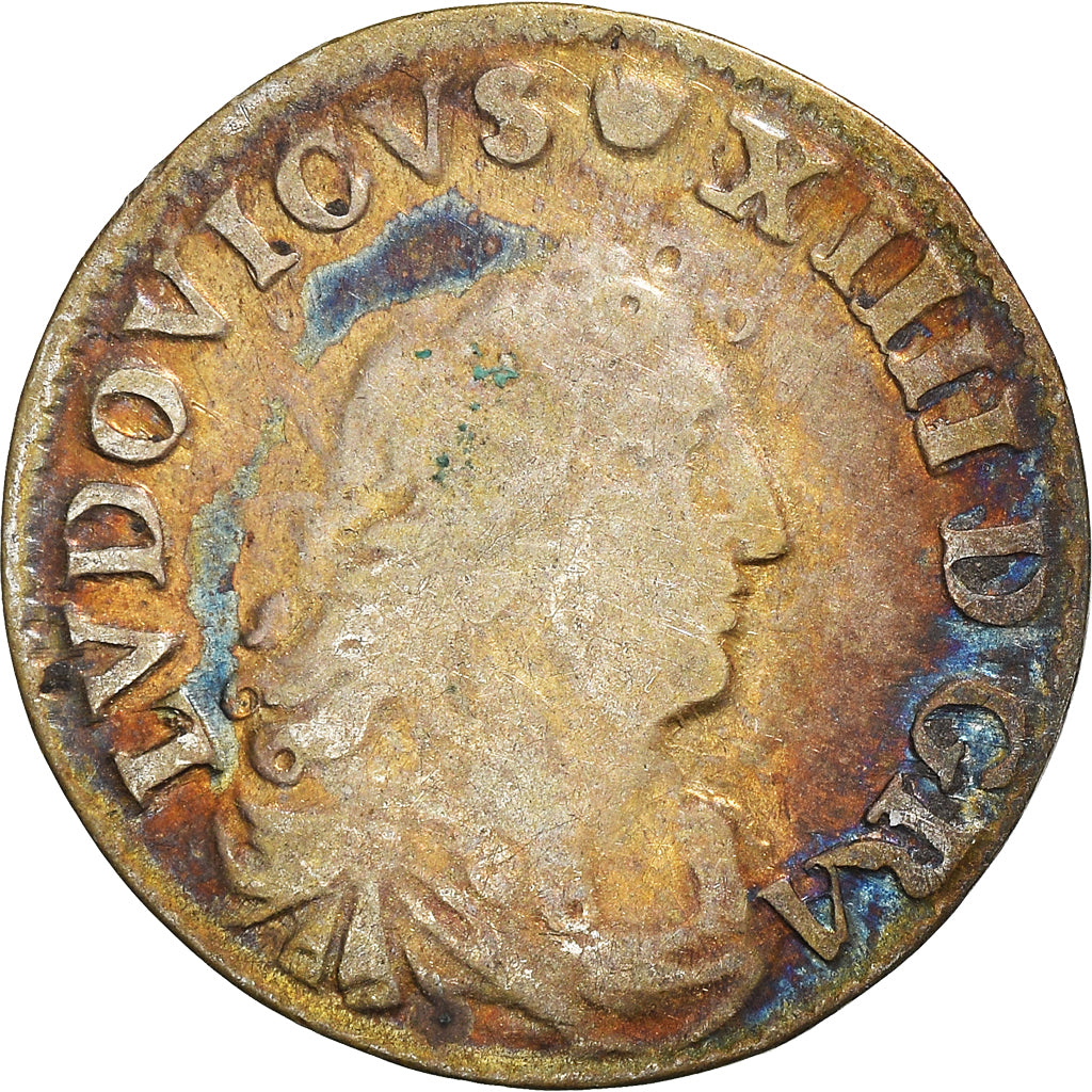 Moneda, Francia, Louis XIV, 4 Sols des Traitants, 1676, Vimy, BC+, Plata