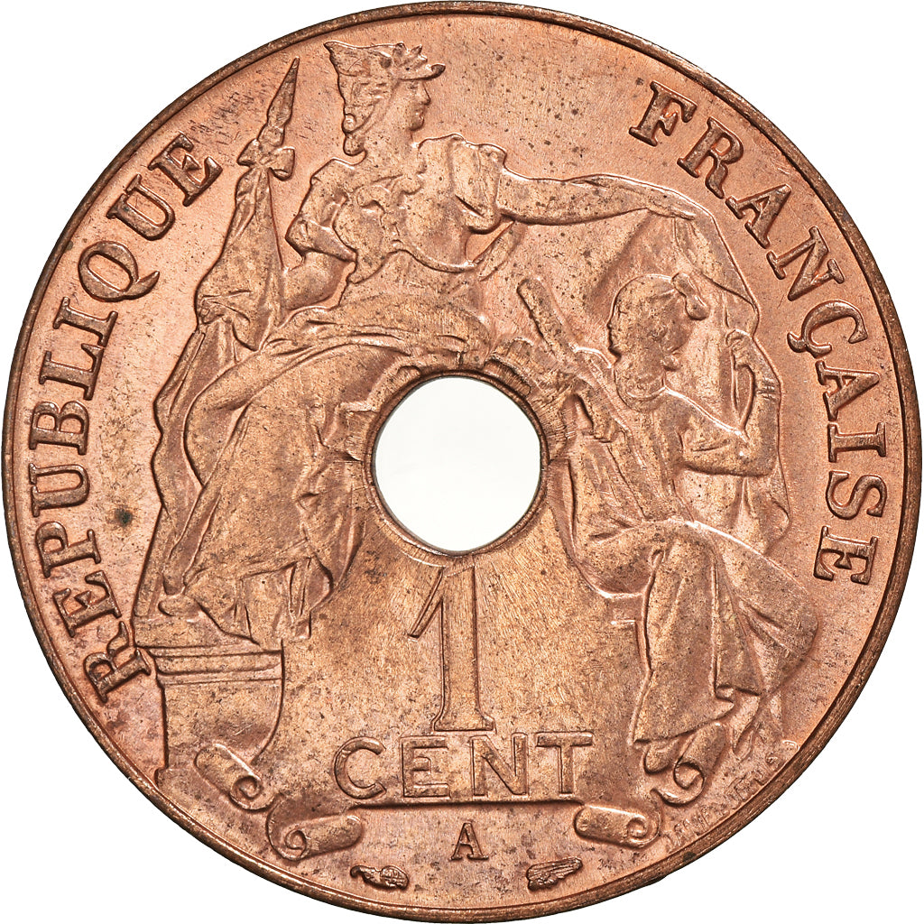 Moneta, INDOCINA FRANCESE, Cent, 1939, Paris, SPL, Bronzo, KM:12.1