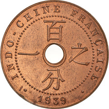 Coin, FRENCH INDO-CHINA, Cent, 1939, Paris, AU(55-58), Bronze, KM:12.1