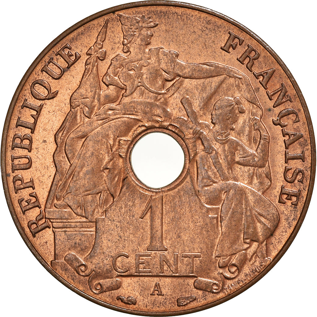Coin, FRENCH INDO-CHINA, Cent, 1939, Paris, AU(55-58), Bronze, KM:12.1