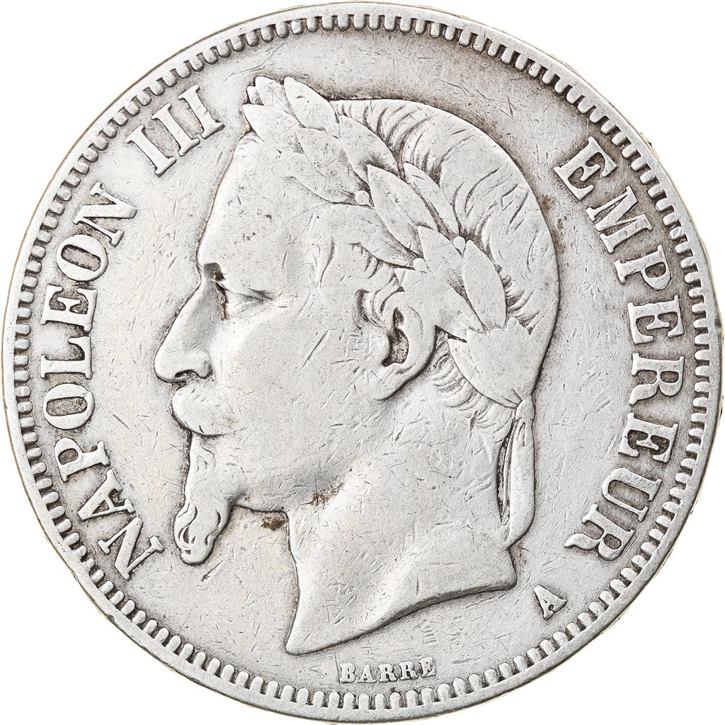 Munten, Frankrijk, Napoleon III, Napoléon III, 5 Francs, 1869, Paris, FR+