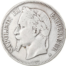 Munten, Frankrijk, Napoleon III, Napoléon III, 5 Francs, 1869, Paris, FR+
