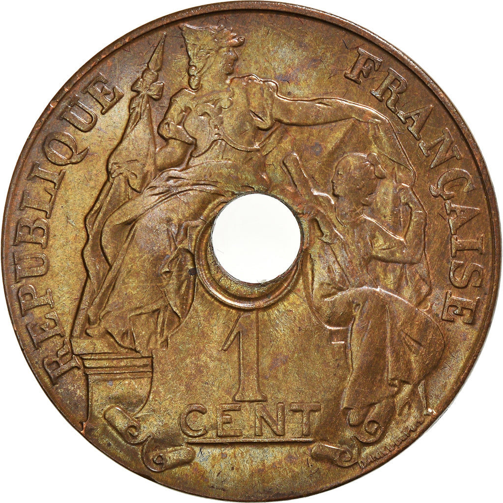 Coin, FRENCH INDO-CHINA, Cent, 1920, Paris, MS(60-62), Bronze, KM:12.1