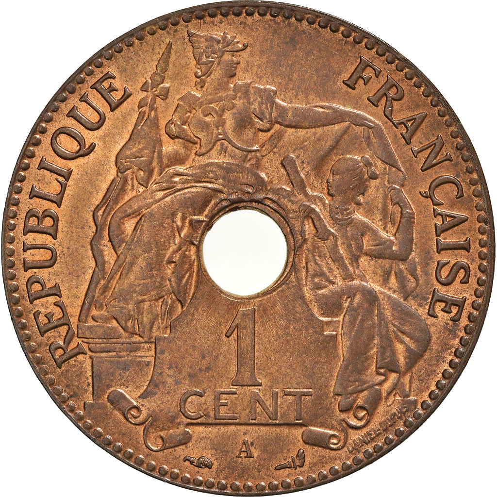 Coin, FRENCH INDO-CHINA, Cent, 1898, Paris, MS(63), Bronze, KM:8, Lecompte:53