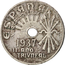 Spagna, 25 Centimos, 1937, Vienna, MB, Rame-nichel, KM:753