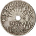 Spagna, 25 Centimos, 1937, Vienna, MB, Rame-nichel, KM:753