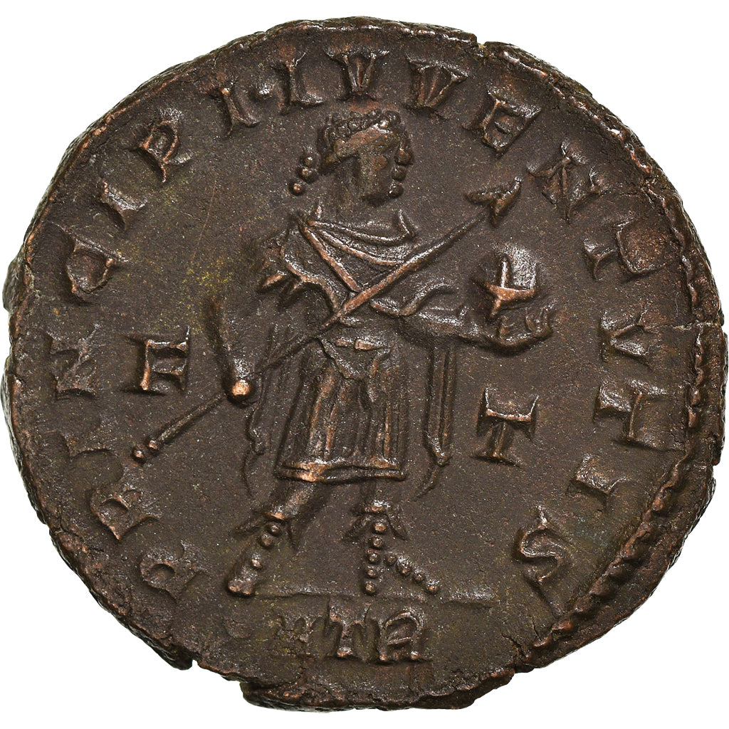 Moneta, Constantine II, Nummus, 317, Trier, AU(55-58), Miedź, RIC:174