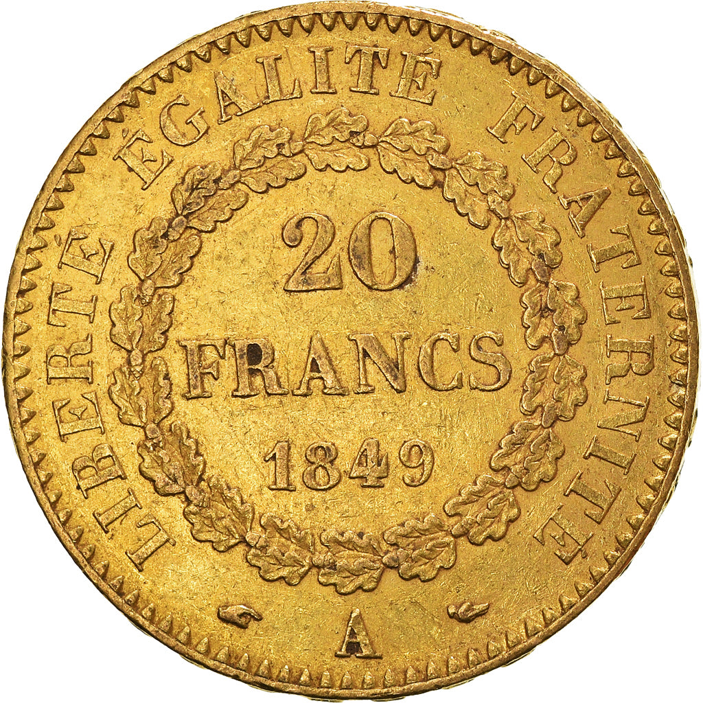 Moneda, Francia, Génie, 20 Francs, 1849, Paris, EBC, Oro, KM:757, Gadoury:1032