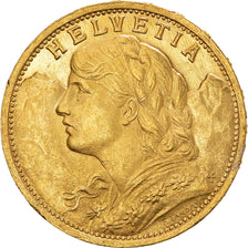 Moneta, Szwajcaria, 20 Francs, 1898, Bern, MS(63), Złoto, KM:35.1