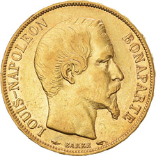 Moneta, Francia, Napoleon III, Napoléon III, 20 Francs, 1852, Paris, BB+, Oro