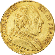 Coin, France, Louis XVIII, Louis XVIII, 20 Francs, 1814, Paris, EF(40-45), Gold