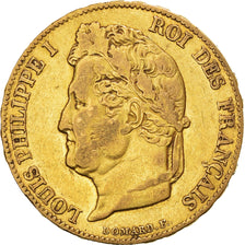 Moneta, Francia, Louis-Philippe, 20 Francs, 1841, Paris, MB+, Oro, KM:750.1