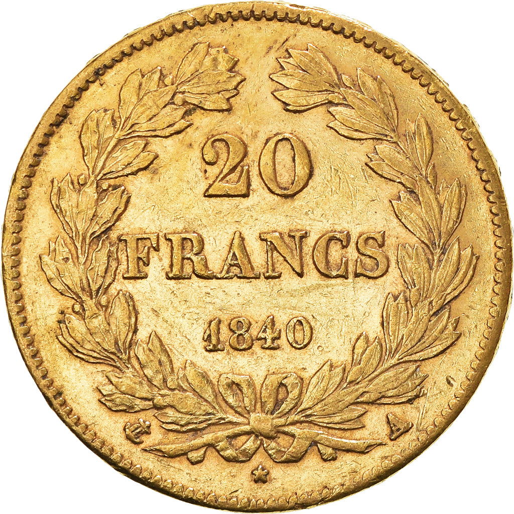 Münze, Frankreich, Louis-Philippe, 20 Francs, 1840, Paris, SS, Gold, KM:750.1