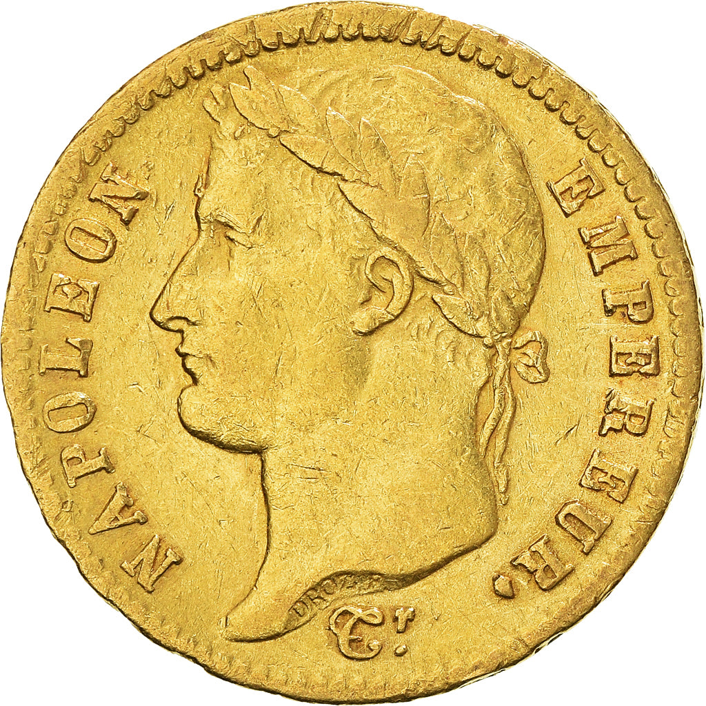 Moeda, França, Napoléon I, 20 Francs, 1813, Paris, EF(40-45), Dourado