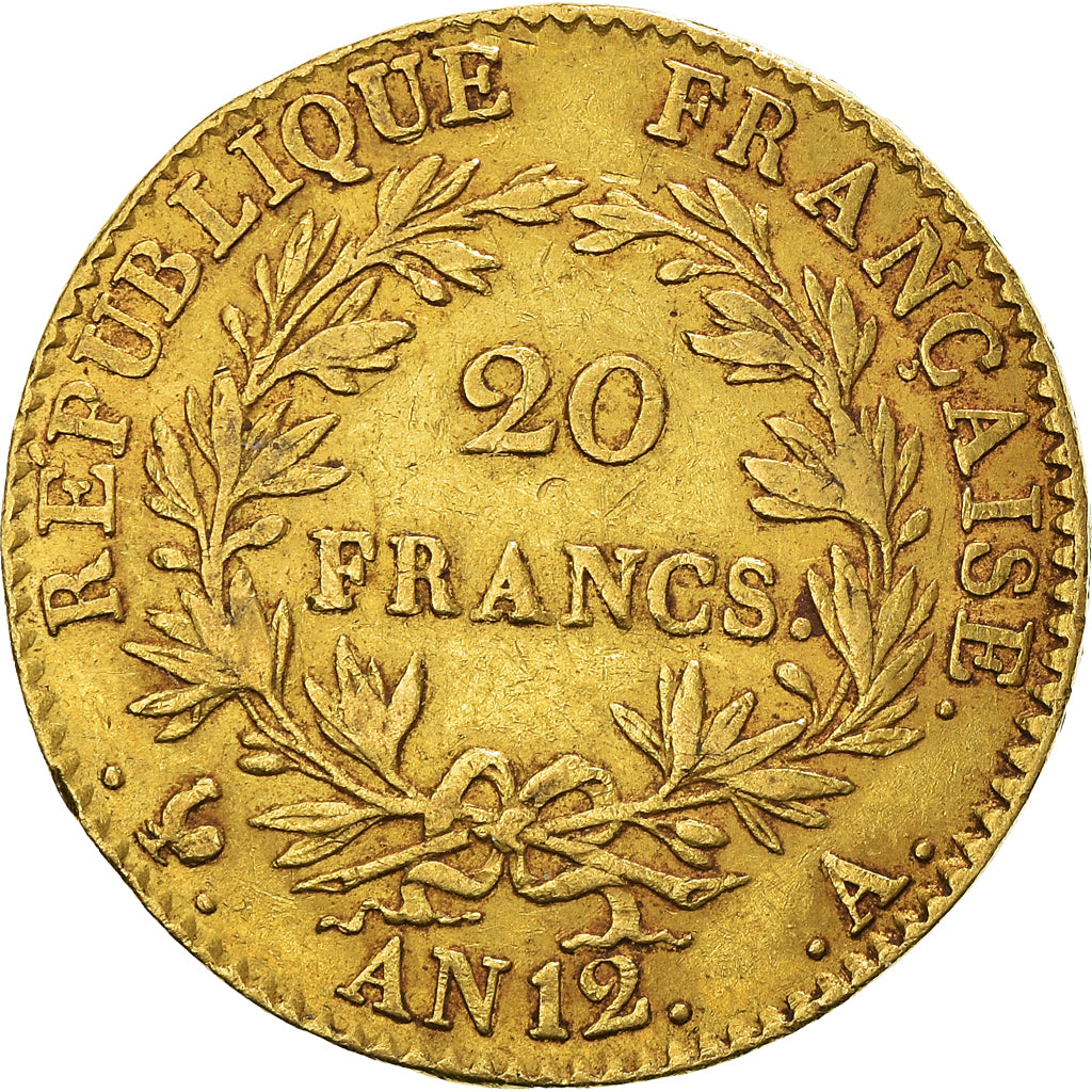 Münze, Frankreich, Napoléon I, 20 Francs, An 12, Paris, SS, Gold, KM:651