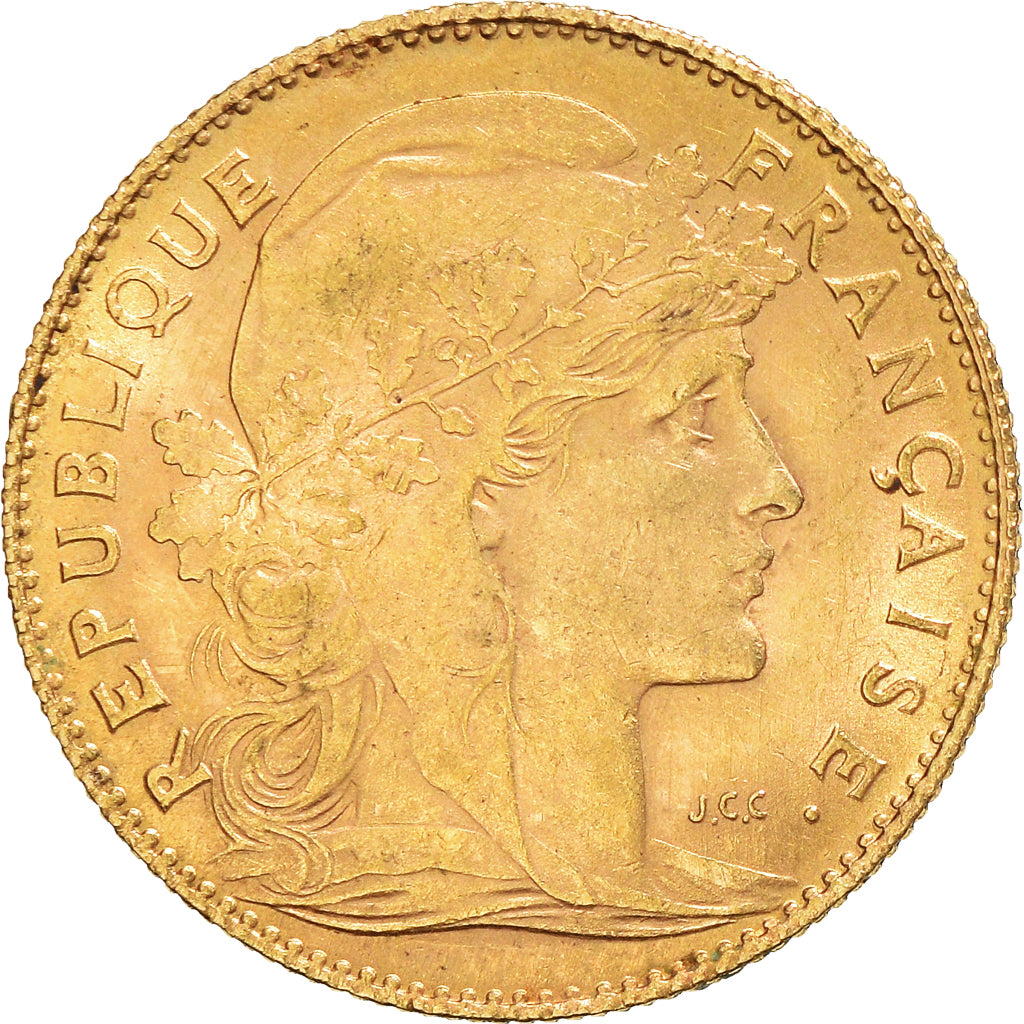 Moneta, Francia, Marianne, 10 Francs, 1910, Paris, BB, Oro, KM:846, Gadoury:1017