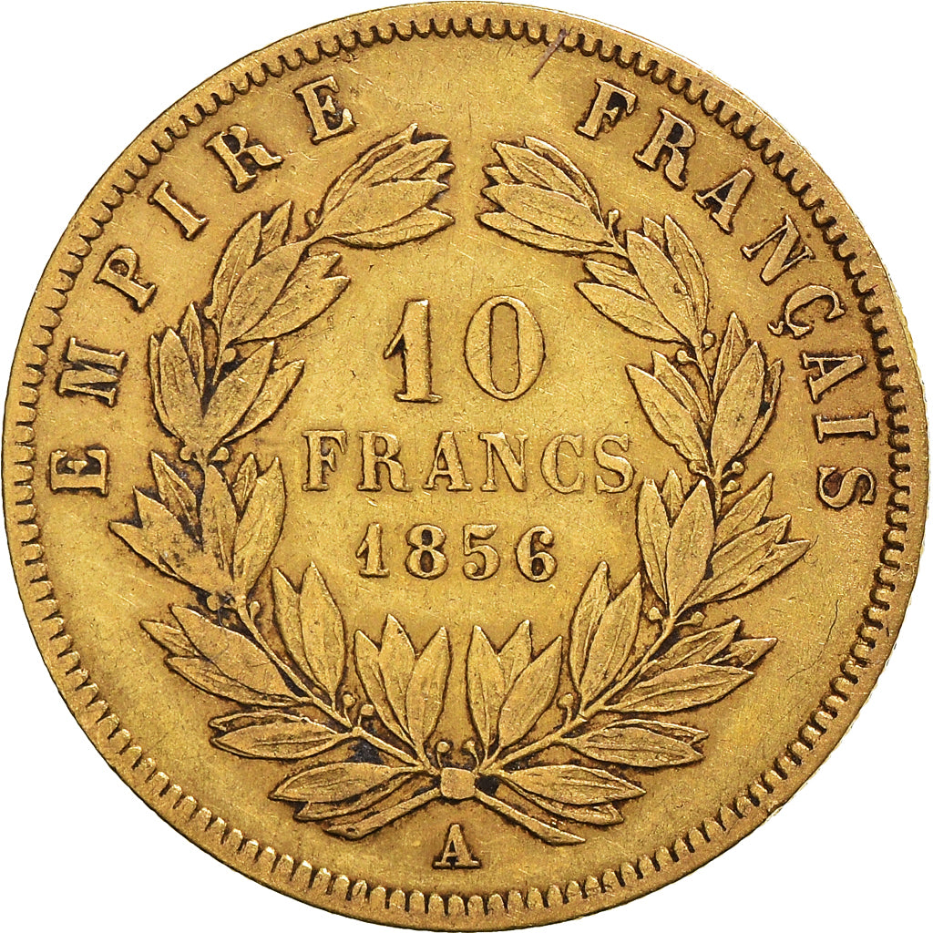 Monnaie, France, Napoléon III, 10 Francs, 1856, Paris, TB+, Or, Gadoury:1014