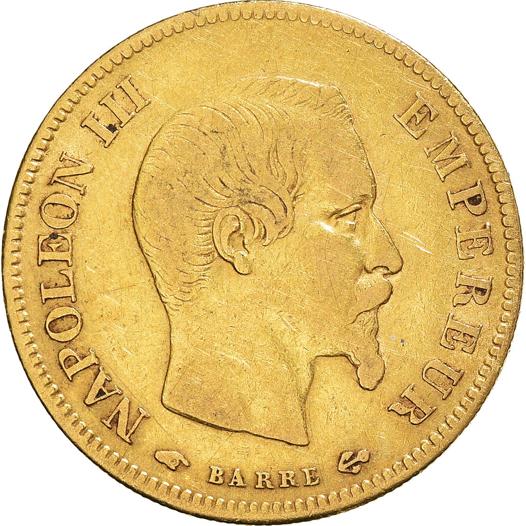 Coin, France, Napoleon III, 10 Francs, 1857, Paris, VF(30-35), Gold, KM:784.3