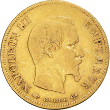 Munten, Frankrijk, Napoleon III, 10 Francs, 1857, Paris, FR+, Goud, KM:784.3