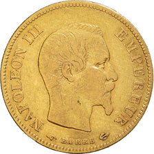 Moeda, França, Napoleon III, 10 Francs, 1857, Paris, VF(30-35), Dourado