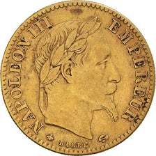 Coin, France, Napoleon III, 10 Francs, 1865, Paris, VF(30-35), Gold, KM:800.1