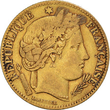 Moeda, França, Cérès, 10 Francs, 1851, Paris, VF(30-35), Dourado, KM:770