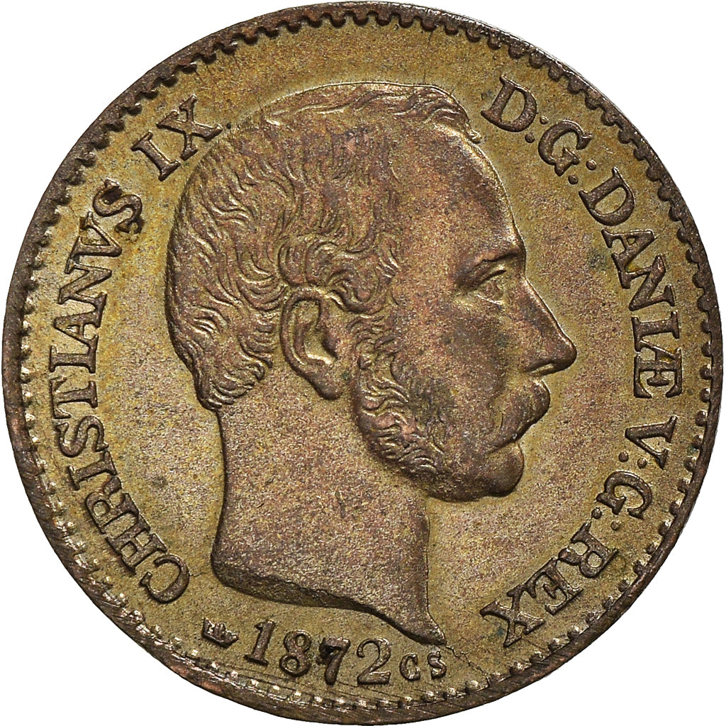 Coin, Denmark, Christian IX, 4 Skilling Rigsmont, 1872, Copenhagen, AU(55-58)