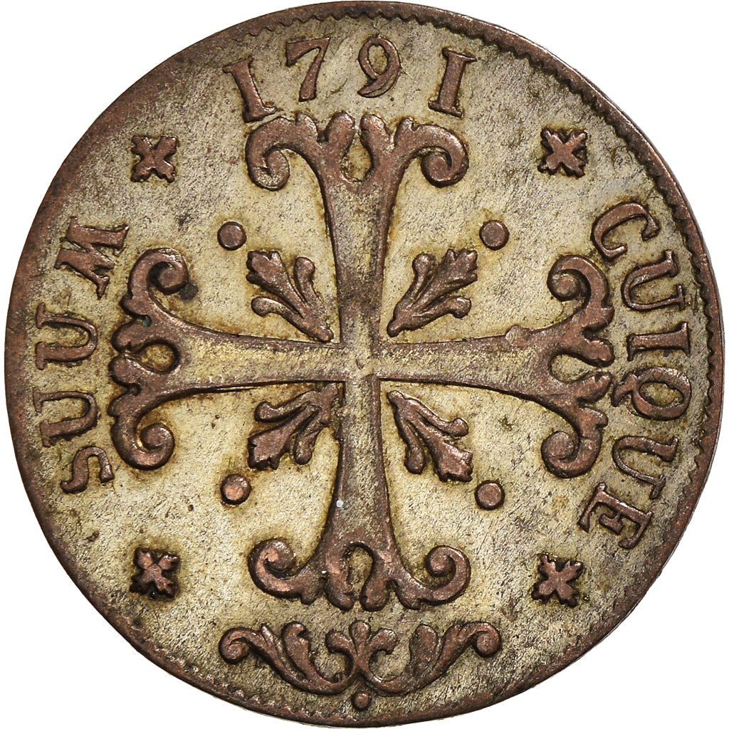 Coin, SWISS CANTONS, NEUCHATEL, 1/2 Batzen, 1791, Neuenburg, AU(55-58), Billon