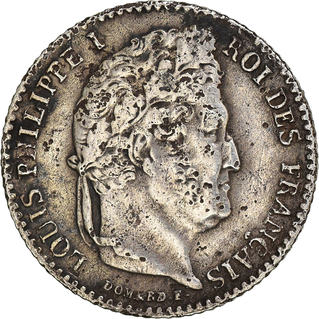 Moneta, Francja, Louis-Philippe, 1/4 Franc, 1843, Bordeaux, VF(30-35), Srebro