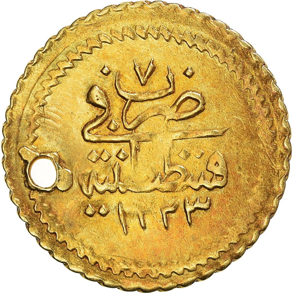 Moneta, Turcja, Mahmud II, 1/4 Zeri Mahbub, 1814 (1223//7), Qustantiniyah